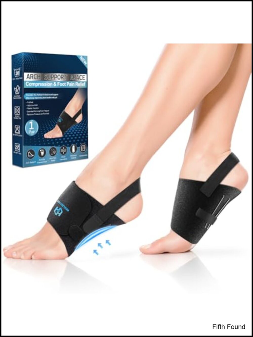Arch Support Compression Bands Plantar Fasciitis Relief Gel Pad Foot Brace